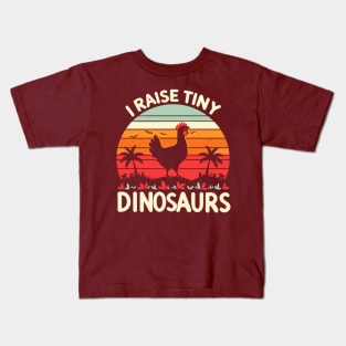 i raise tiny dinosaurs (Chicken) Kids T-Shirt